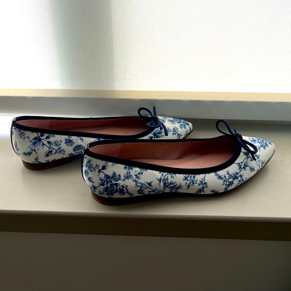 Gal Meets Glam X Margaux - The Pointe Ballet Flats in Blue Toile SOLD OUT STYLE - Picture 11 of 11